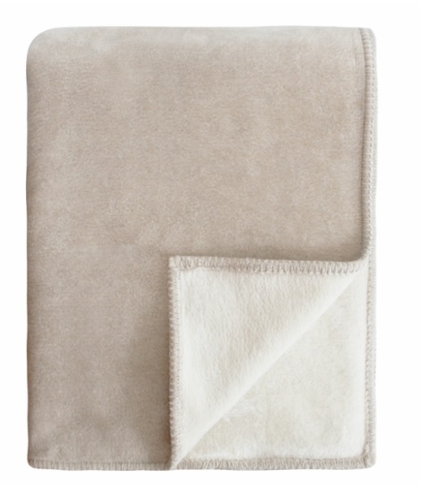 Marco Polo classic fleece plaid 150 x 200 cm., beige,ecru,theo bot slapen,bank accessoires
